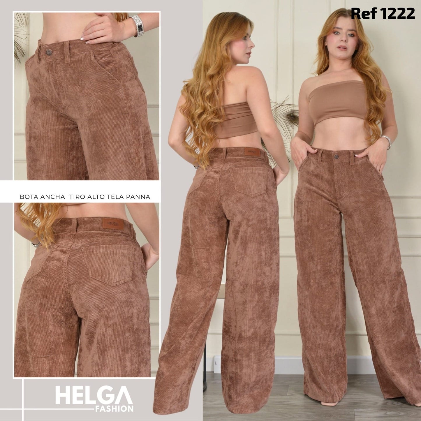 Jeans bota ancha, Tiro Alto Ref 1222