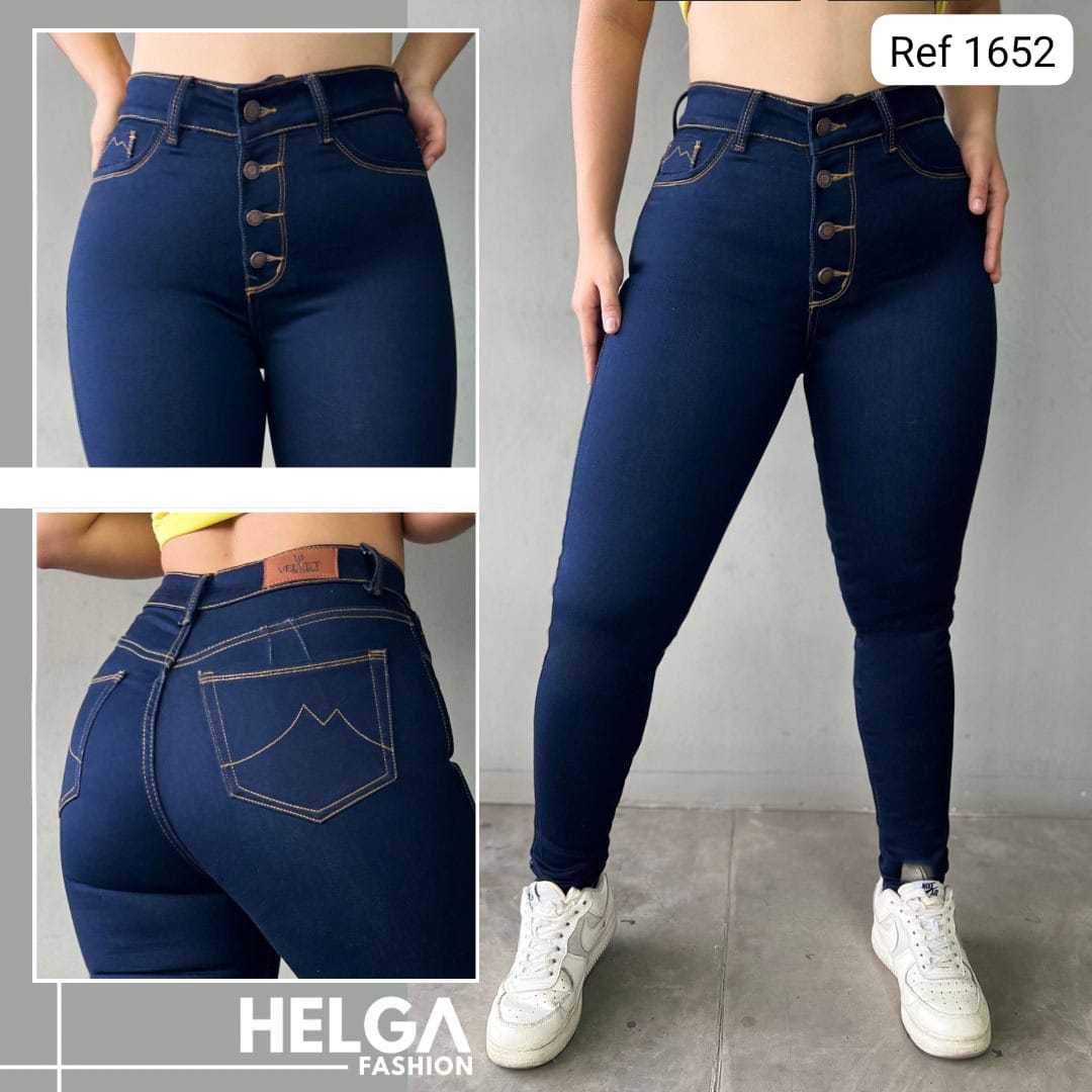 Jeans Skinny Strech, Tiro Alto Ref 1652