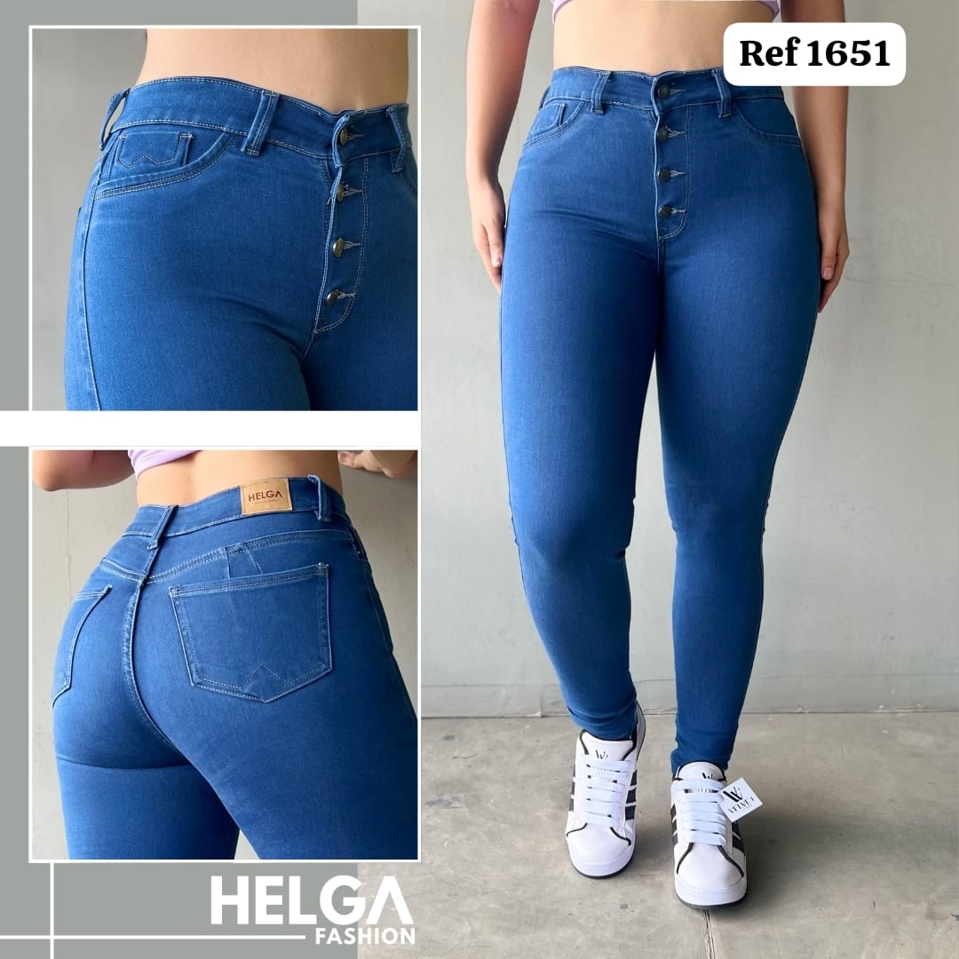 Jeans Skinny Strech, Tiro Alto Ref 1651