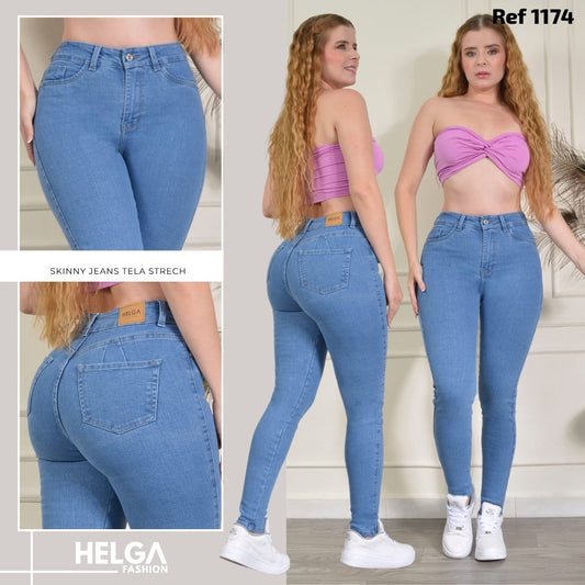 Jeans Skinny Strech, Tiro Alto Ref 1174