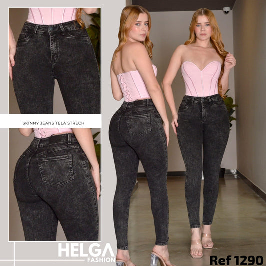 Jeans Skinny Strech, Tiro Alto Ref 1290
